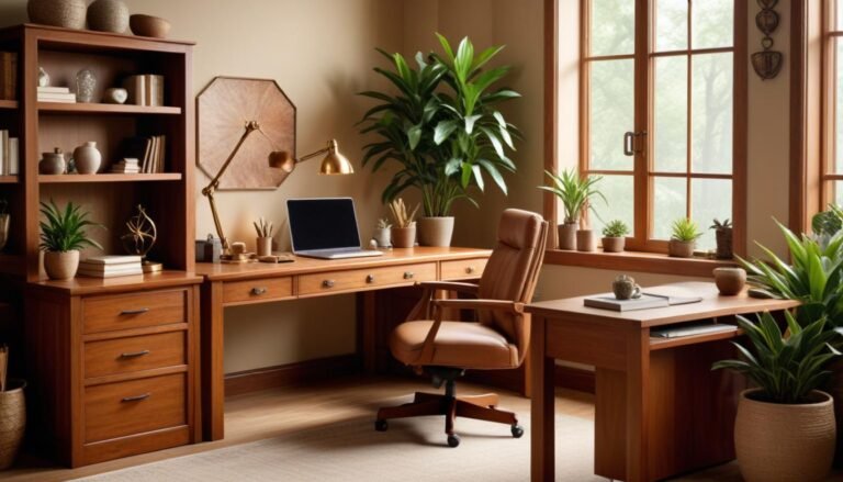 Góc làm việc mệnh Thổ ổn định và chắc chắn 2025