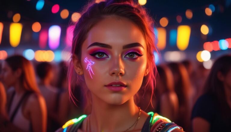 Màu Eyeliner Neon Đi Lễ Hội Âm Nhạc 2025 - Tỏa Sáng Đêm Hội