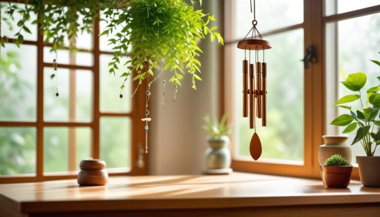 Chuông gió nhỏ trước cửa sổ đẩy tà khí 2025 - Phong thủy chuẩn