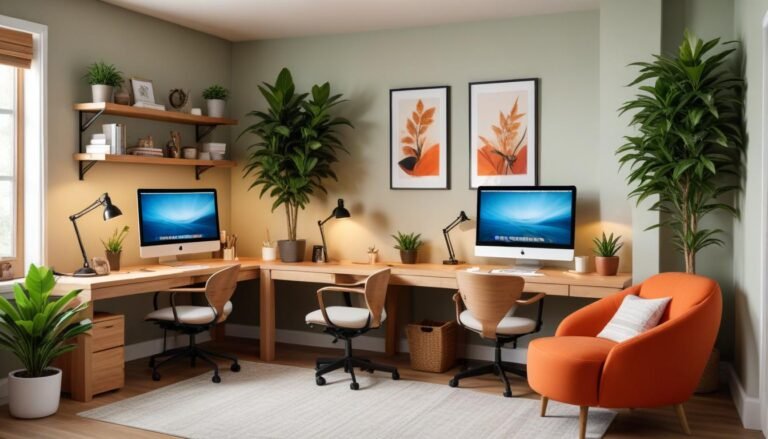 Sắp xếp bàn đôi cho vợ chồng WFH 2025 - Phong thủy tối ưu